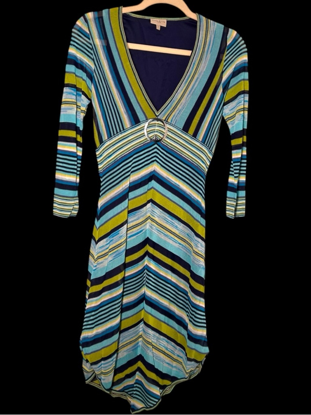 Karen Millen Striped Y2K Dress Size 1